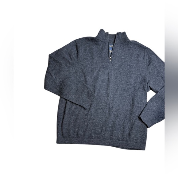 Garret Scott Extra Fine Merino Wool V-neck Sweater Beige - Mens Size L - Picture 2 of 10